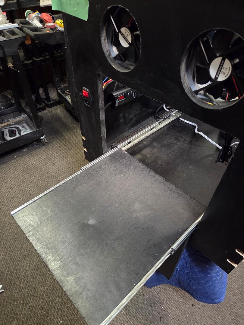 Virtual Pinball Cabinet Rear CPU Slide out shelf 14 inches wide by 16 inches long