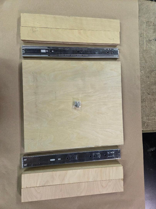 Virtual Pinball Cabinet Rear CPU Slide out shelf 14 inches wide by 16 inches long