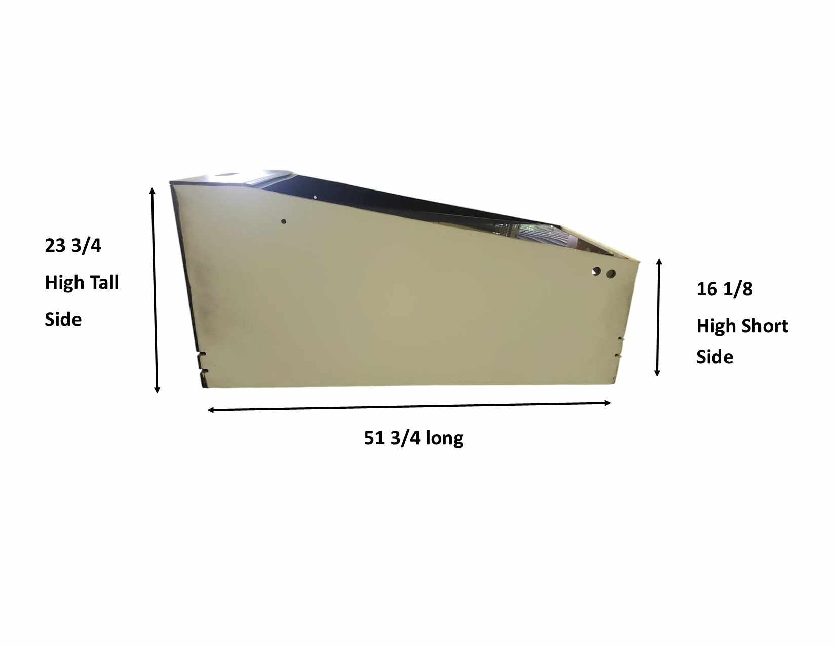 virtual pinball cabinet side dimensions